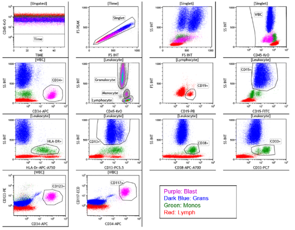 Flow Reagents Abnormal Cell chart